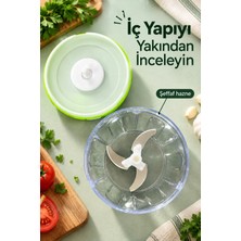 Uravas Store Uraselect Ipli Rondo Yeşil Kapaklı Şeffaf Hazneli Sebze Doğrayıcı