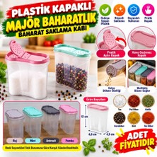 Uravas Store Uraselect Plastik Kapaklı Majör Baharatlık Baharat Saklama Kutusu Kabı (Adet Fiyatıdır)