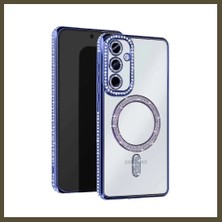 Northcity Samsung Galaxy A16 5g Uyumlu Joke Simli Magneticsafe Kılıf - Mavi Bx