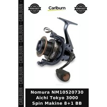 Carlburn Nomura NM10520730 Aichi Tokyo 3000 Spin Makine 8+1 Bb Balıkçı Ekipmanı Hobi Malzemesi Balıkçılık