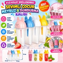 Uravas Store Uraselect 4'lü Kolay Şekillendirici Sevimli Çocuk Meybuz & Dondurma Kalıbı AP-9179 (Adet Fiyatıdır)