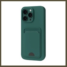 Northcity iPhone 16 Pro Uyumlu Kılıf Kelvin Kartvizitli Silikon - Koyu Yeşil Bx