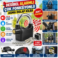 Uravas Store Uraselect Desibel Siyah Alarmlı Çok Fonksiyonlu Ekstra Güvenlikli Kare Asma Dolap Kilidi (Adet Fiyatıdır)