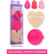 Mujgan 5'li Çok Amaçlı Pudra ve Fondöten Makyaj Sünger Seti Çok Renkli