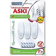 53.01.081 Iz Bırakmaz 3'lü Oval Askı, Beyaz