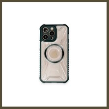 Northcity iPhone 12 Pro Uyumlu Kılıf Prag Magneticsafe Kapak - Koyu Yeşil Bx
