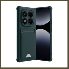 Northcity Redmi Note 14 Pro 4g Uyumlu Kelvin Kartvizitli Silikon - Koyu Yeşil Bx