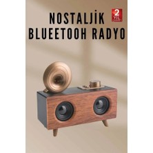 Uravas Store Ahşap Tasarımlı Bluetooth Radyo 3 Bantlı Müzik Çalar