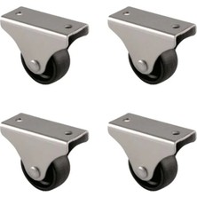 TCX Siyah Furç Sabit Teker 32MM 4 Adet Set