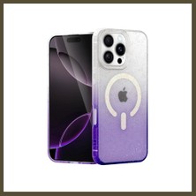 Northcity iPhone 16 Pro Uyumlu Pummel Shiny Magsafe Kapak - Mor Bx