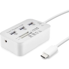 Uravas Store Uraselect Type-C 3.1 Hub Kart Okuyucu 7 Port 5 Gbps Beyaz HDX7029