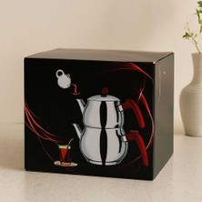 Bin1çeşit Paslanmaz Çelik Çaydanlık Seti (1l + 2l) Küre Model