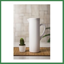 Bezos Arkilik Barok 1,5 Lt Beyaz Sürahi (Buzdolabı Kapak Rafına Sığar) BEZOS16