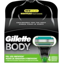 Gillette Body 3 Erkeklere Özel 4 Lü Yedek Traş Bıçağı