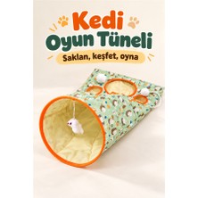 Mucit Home Pati Desenli Hışırtılı Oyun Tüneli Çadırı Fareli ve Toplu Hışırtılı Dikkat Çekici Tünel