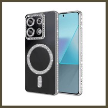 Northcity Redmi Note 13 Pro 4g Uyumlu Joke Simli Magneticsafe Kılıf - Gümüş Bx