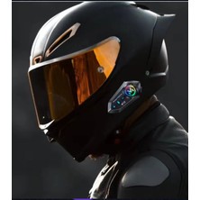 Uravas Store Uraselect Y12 Motor Kask Kulaklık Rgb Modlu Radyolu Motosiklet Kulaklık 5.3 Bluetooth Intercom