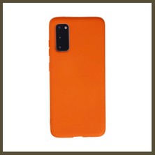 Northcity Samsung Galaxy S20 Uyumlu Kılıf Nano Içi Kadife Silikon - Turuncu Bx