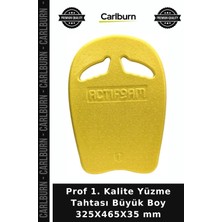 Carlburn Prof 1. Kalite Yüzme Tahtası Büyük Boy 325X465X35 mm Yüzücü Aracı Su Sporları Sarı Aksesuar