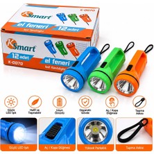 Uravas Store Uraselect 12 Adet LED El Feneri 2xaa Pilli Renkli Plastik K-0070