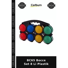 Carlburn Delux Serisi BC65 Bocce Set 8 Li Plastik Top Seti Bahçe Oyunu Yaz
