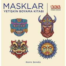 Trendy Pazars Masklar-Yetişkin Boyama Kitabı-