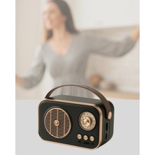 Uravas Store Retro Taşınabilir Bluetooth Radyo Tf Kart ve Fm Özellikli