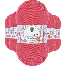 Uravas Store Urprime 5 Adet Baby One Tüylenmeyen El Örgü Ipi Yünü Pembe K254