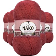 Uravas Store Urprime 5 Adet Angora Lüks El Örgü Ipi Bordo 6679