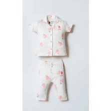 U.s. Polo Gömlek Pijama Takımı USB2988 Beyaz-Pudra