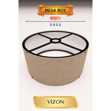 Uravas Store Şık Vizon Lambader Başlığı 35 cm Modern Dekor