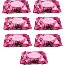 Uravas Store Urprime 7 Paket Red Rose Islak Havlu Mendil 90 Adet Kapaklı Gül Kokulu