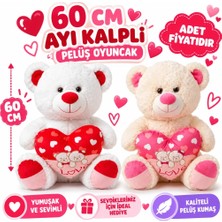 Uravas Store Urprime PL50241 60 cm Ayı Kalpli Peluş Oyuncak (Adet Fiyatıdır)