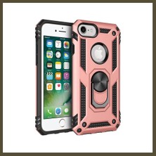 Northcity iPhone 7 Uyumlu Kılıf Sofya Yüzüklü Silikon Kapak - Rose Bx