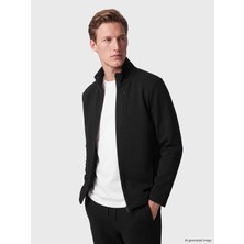 Lc Waikiki Yeni Sezon Siyah Dik Yaka Erkek Fermuarlı Sweatshirt