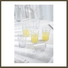 Northcity Akrilik Şeffaf 6'lı Kısa Bardak & Su Meşrubat Kahve Yanı Bardağı 400 ml ( Cam Değildir ) Bx