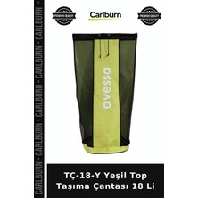 Carlburn Premium Tç-18-Y Yeşil Top Taşıma Çantası 18 Li Spor Çeşit Taşınır