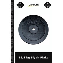 Carlburn Özel Seri 12,5 kg Siyah Plaka Zindelik Bölge Spor Aleti