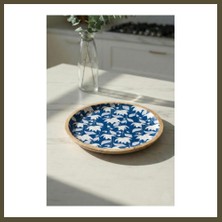Northcity Mango Agacı Servis Tabağı & Sunum Tabağı 25 cm Desenli Bx