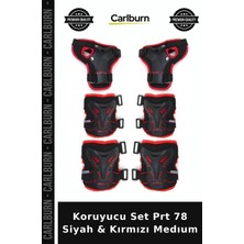 Carlburn Premium Koruyucu Set Prt 78 Siyah & Kırmızı Medıum Unisex Parça Aksesuar