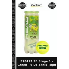 Carlburn Premium 578413 3b Stage 1 - Green - 6 Dz Tenıs Topu Oyun Spor Oyunca