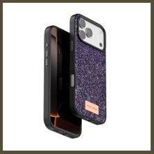 Northcity Onegif iPhone 17 Pro Uyumlu Bright Simli Kapak - Derin Mor Bx