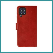 Bt Teknik Samsung Galaxy A22 Kılıf Trend S Plus Kapaklı Kılıf - Kırmızı Bez