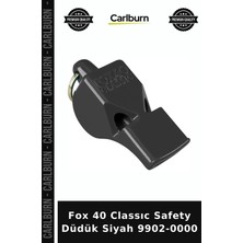 Carlburn Delux Serisi Fox 40 Classıc Safety Düdük Siyah 9902-0000 Hakem Düdüğü Beden Eğitimi Ses Aleti