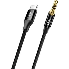 A586 Type-C - 3.5mm Aux Kablo 1mt Siyah