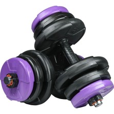 Spor 36 kg Dambıl Seti Mor Siyah (2x 18KG)