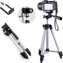 Tr Profesyonel Kamera ve Cep Telefonu Tripodu Su Terazili 3110 Tripod 800MM
