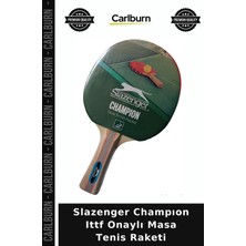Carlburn Premium Slazenger Champıon Ittf Onaylı Masa Tenis Raketi Kapalı Alan Raket Sporları Açık Hava