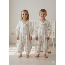 Tr Uyku Tulumu, %100 Doğal Pamuk, Çift Kat Pazen Kumaş, Unisex, 1.0 Tog, 6-12 Ay, Bej