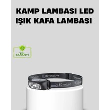 MiraLive Şarjlı LED Kafa Feneri | 4 Modlu Akıllı Sensörlü Far | Su Geçirmez Ipx5 Kamp ve Balıkçı Lambası